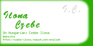 ilona czebe business card